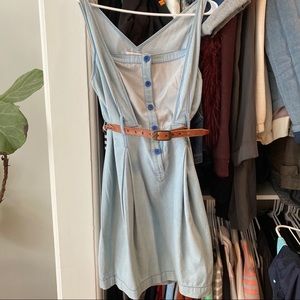Charlotte Ronson belted denim dress